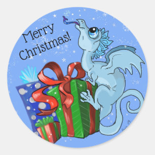 lil' Dragon Snowflake Classic Round Sticker