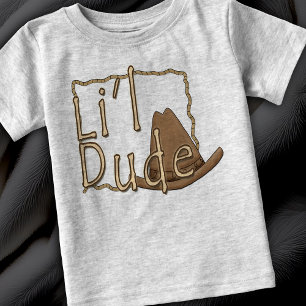 Li'l Dude Little Western Hat Cowboy Baby T-Shirt