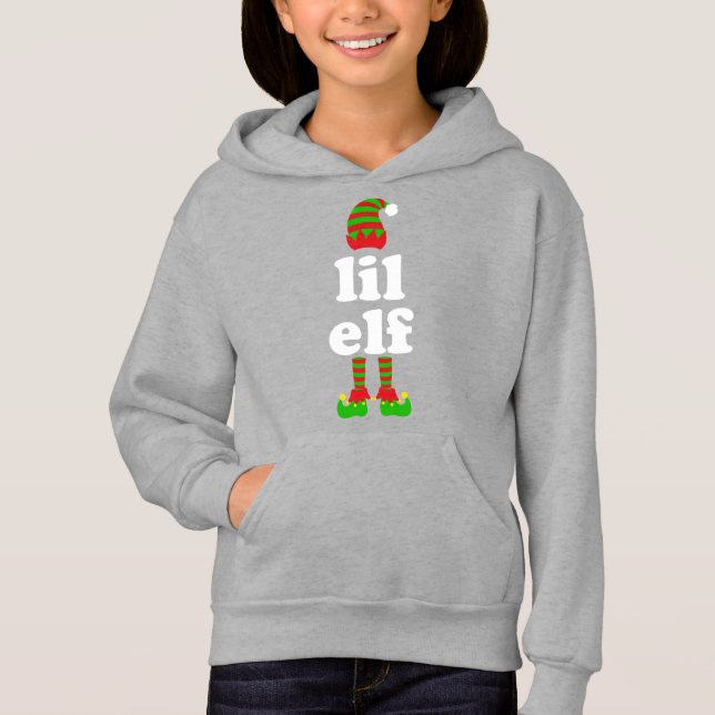 Lil Elf Lil Sis Christmas Gift For Little Sister (Front)