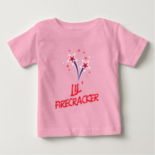 Lil' Firecracker 4th Of July Cute Patriotic Baby T-Shirt