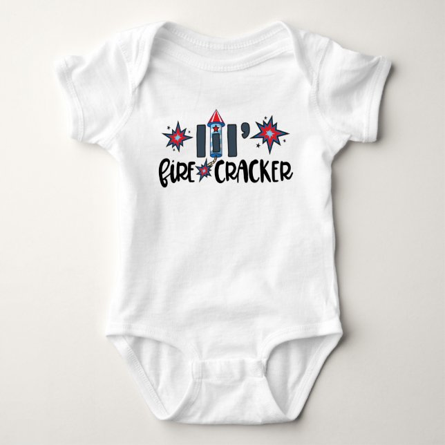 Lil' firecracker baby bodysuit (Front)
