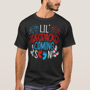 Lil Firecracker Coming Soon 4th Of July Baby Annou T-Shirt