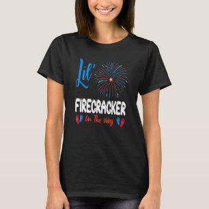 Lil' Firecracker On The Way 4th Of July Pregnancy  T-Shirt