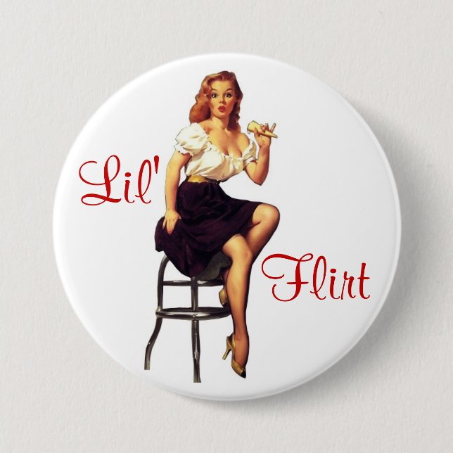 Lil' Flirt Pin-Up 7.5 Cm Round Badge (Front)