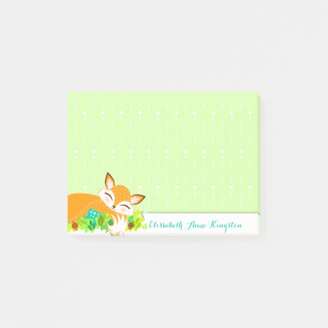 Lil Foxie Cub - Cute Fox Custom Post-it® Notes (Front)