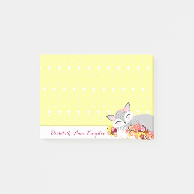 Lil Foxie Cub - Cute Fox Custom Post-it® Notes (Front)