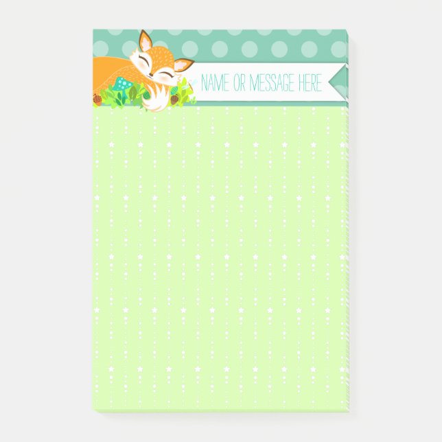 Lil Foxie Cub - Cute Fox Custom Post-it® Notes (Front)