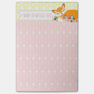 Lil Foxie - Cute Girly Fox Custom Post-it® Notes