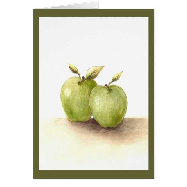 Lil Green Apples Wedding Card (Front)
