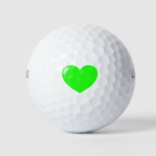 Lil Green Heart Golf Balls