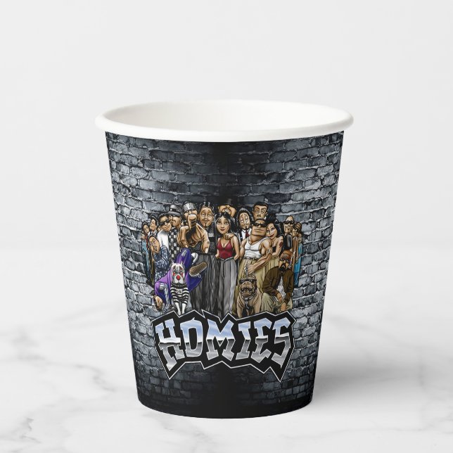 Lil Homies Party Paper Cups, 90s Old School Party  Cups (Front)