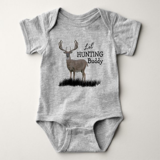 Lil Hunting Buddy Buck Baby Bodysuit (Front)