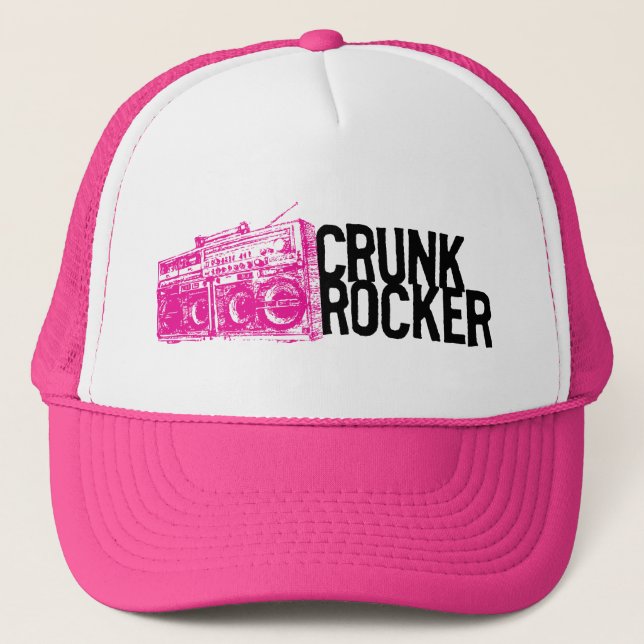 Lil Jon "Crunk Rocker Boombox Pink" Trucker Hat (Front)