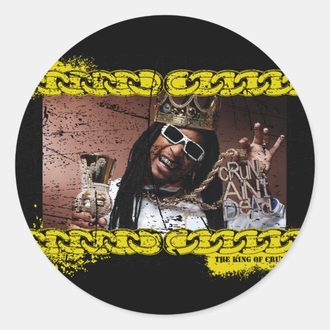 Lil Jon "King of Crunk" Classic Round Sticker (Front)