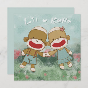 Lil & Kona Holding Hands Thank You Card