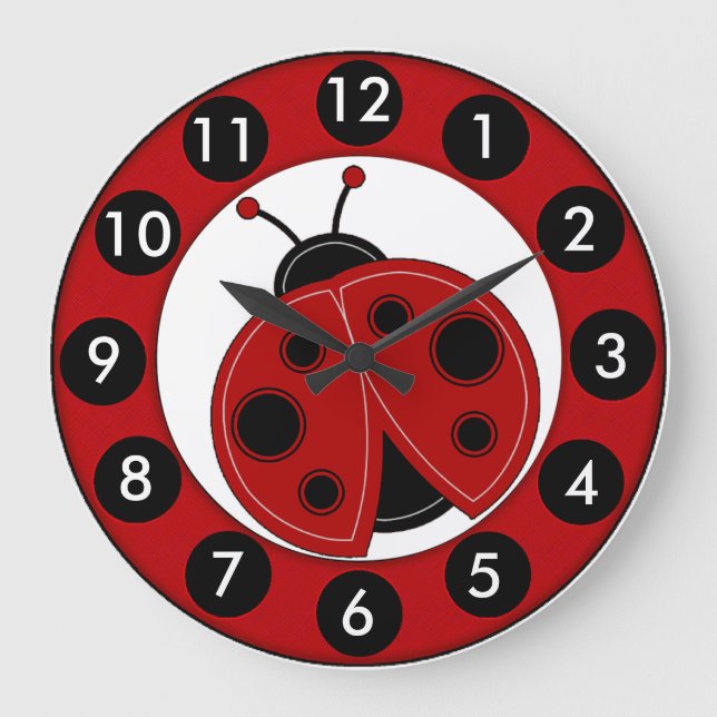 "Lil Ladybug" ACRYLIC WALL CLOCK (Front)