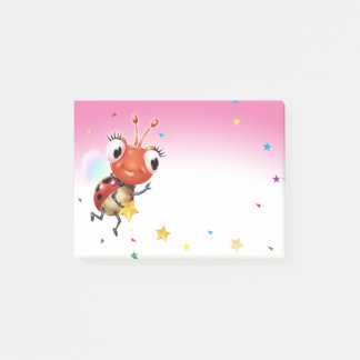 Lil Ladybug pink Post-it note block