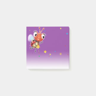 Lil Ladybug purple fade square Post-it note block