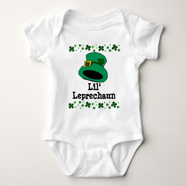 Lil' Leprechaun Baby Baby Bodysuit (Front)