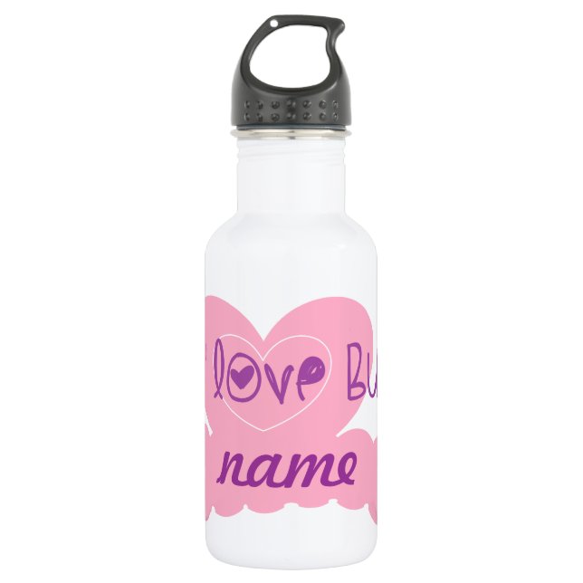 Lil love bug: customise w/name 532 ml water bottle (Front)