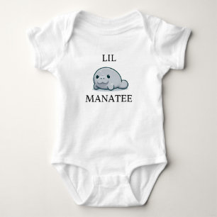 Lil manatee, manatee gift, manatee baby gift bodysuit