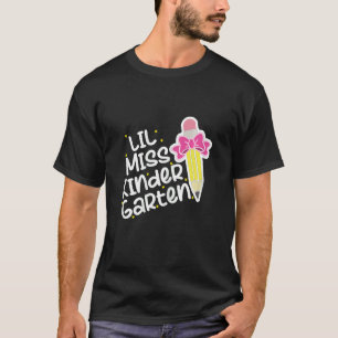 Lil Miss Kindergarten 1st School Day Girls K T-Shirt