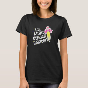 Lil Miss Kindergarten 1st School Day Girls K T-Shirt