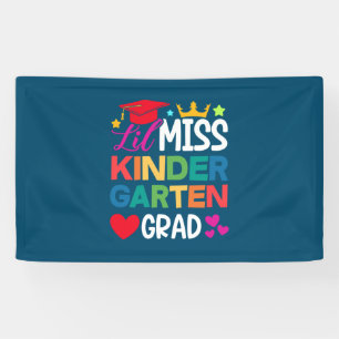 Lil Miss Kindergarten Grad Prek Graduation Banner