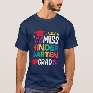 Lil Miss Kindergarten Grad Prek Graduation T-Shirt