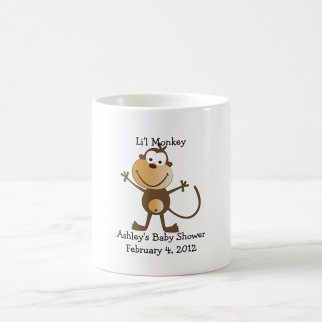 Li'l Monkey Baby Shower Favour Mug (Center)