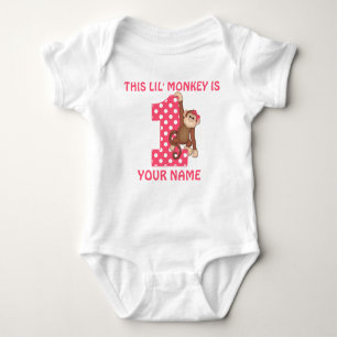 Lil Monkey Girl First Birthday Shirt
