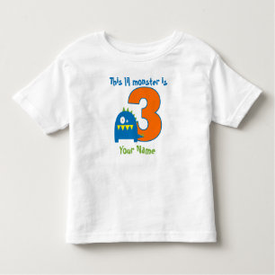 Lil Monster 3rd Birthday Personalised T-shirt