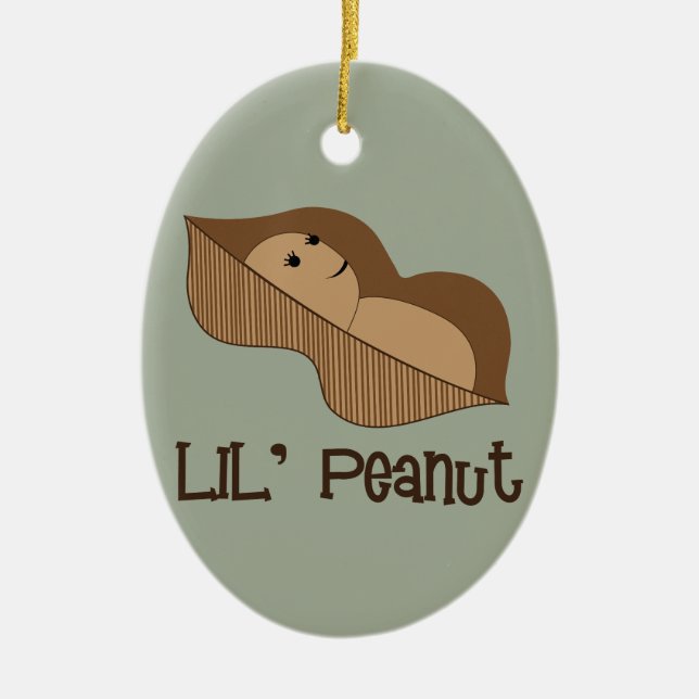 Lil Peanut Ceramic Tree Decoration (Front)