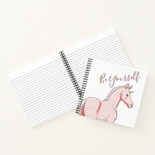 Lil Pink Palomino Unicorn (Be Yourself) Notebook
