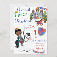Lil Prince Birthday Invitation Card