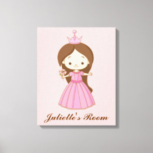 Li'l Princess Personalised Girls Room Canvas Print