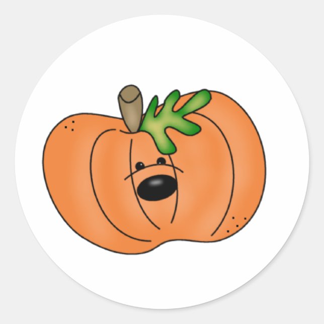 Lil' Pumpkin Classic Round Sticker (Front)