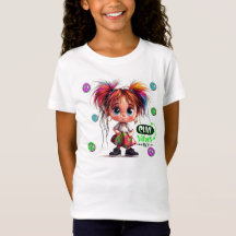Lil Quirky Girl Chill Vibe Kids T-Shirt