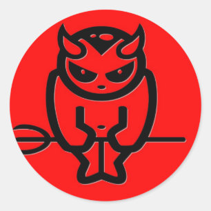 Lil' Red Devil Classic Round Sticker