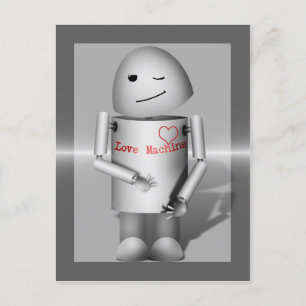 (Lil' Robo-x9) Love Machine Postcard
