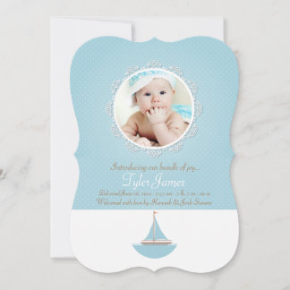 Lil' Sailor Photo Birth Announcement