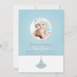 Lil' Sailor Photo Birth Announcement