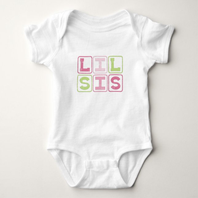 LIL SIS BLOCKS BABY BODYSUIT (Front)