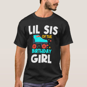 Lil Sis Of The Birthday Girl Roller Skating Bday P T-Shirt