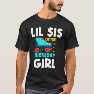 Lil Sis Of The Birthday Girl Roller Skating Bday P T-Shirt