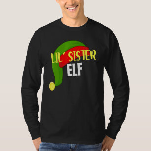Lil Sister Elf Matching Family Group Christmas Par T-Shirt