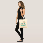 Lil Sister Stick Figure Girl Tote Bag (Front (Model))