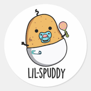 Lil-spuddy Funny Potato Pun  Classic Round Sticker