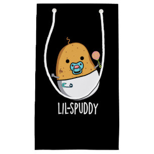 Lil-spuddy Funny Potato Pun Dark BG Small Gift Bag