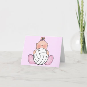 Lil Volleyball Girl Card